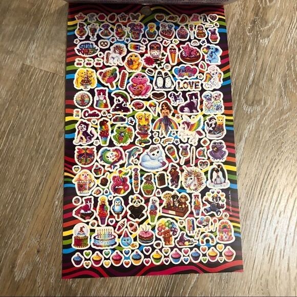 FREE WITH ANY PURCHASE LISA FRANK Authentic 600pc Sticker Book 5 pages 🌈 - Picture 6 of 11